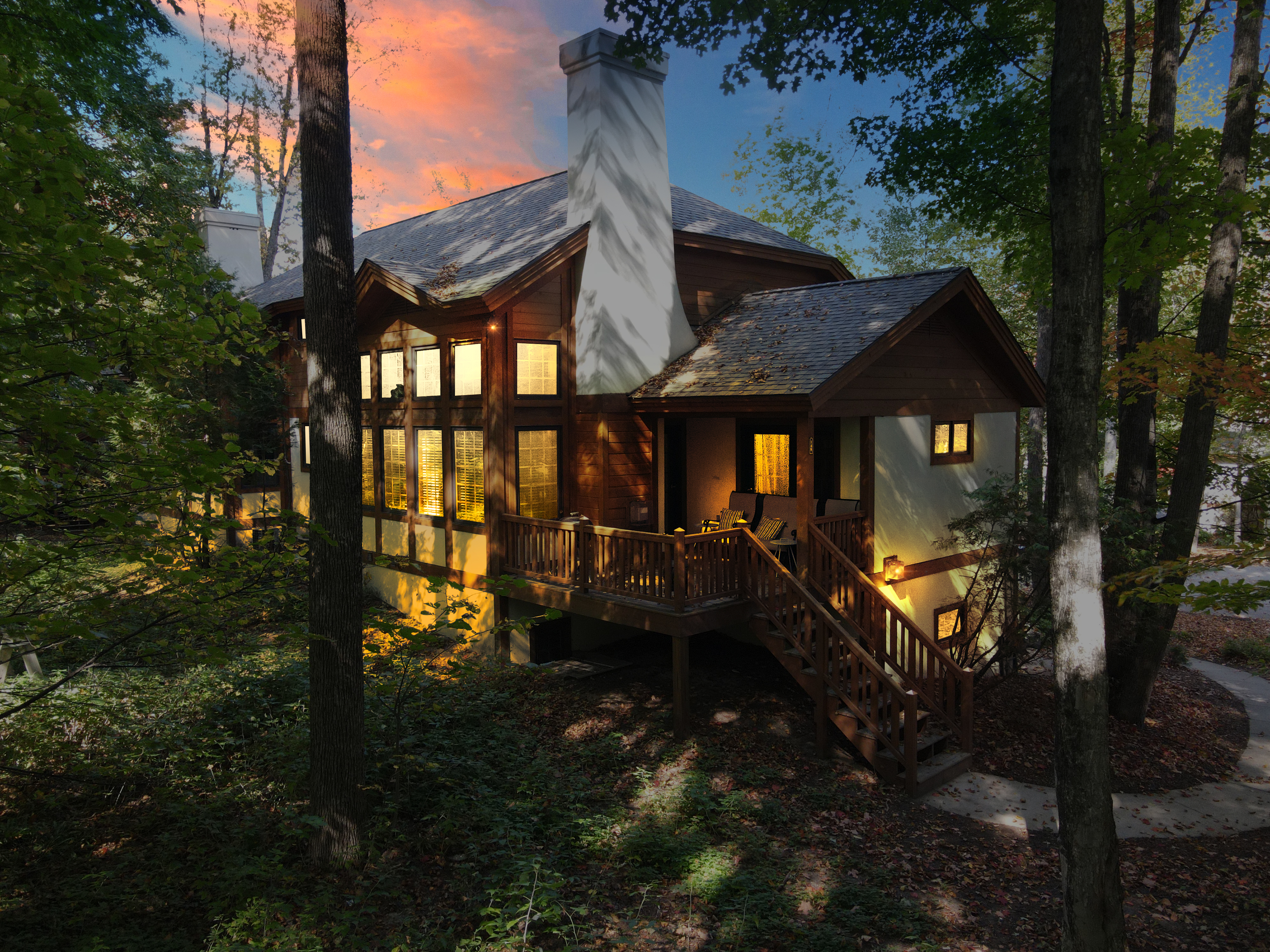 A luxurious mountain home at Boyne Mountain's Disciples Ridge, Michigan surrounded by nature